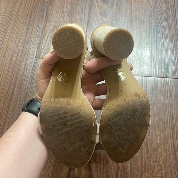 Madewell Suede Nude Heels - Picture 6 of 7